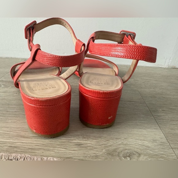 Maryam Nassir Zadeh Red Faux Lizard Sophie Sandal Size 41 - Picture 8 of 8